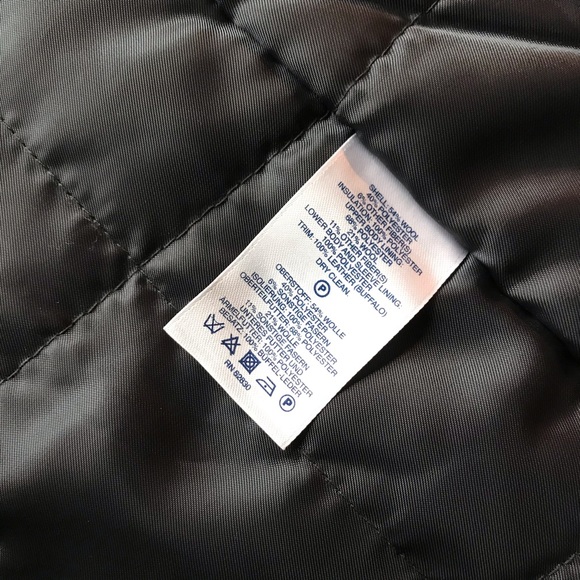 LANDS’ END GREY WOOL BLEND THICK‎ PEA COAT - Picture 4 of 5